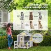 Wooden Dog House with Porch & Observation Windows