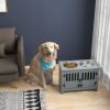 Dog Food Storage Cabinet with Bowls & Dog Feeding Station, G