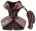 Houndsome Reversible Plaid Harness & Leash Set