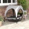 Elevated Dog Bed with Canopy for Camping and Outdoor Naps