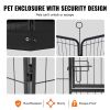 Foldable 8-Panel Dog Playpen with Cover & Mat