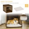 Wooden Crate End Table with Cushion, Brown