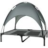 Elevated Dog Bed with Removable Canopy, Gray