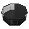 Foldable 8-Panel Dog Playpen with Top Cover