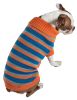Cable Knit Striped Polo Sweater