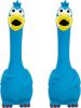 Squeaky Latex Chicken Toy in Blue, Set of 2