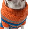 Cable Knit Striped Polo Sweater