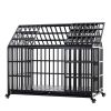 55" Heavy Duty Dog Crate with Lockable Wheels