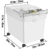 Rolling Airtight Pet Food Storage Bins, Set of 3
