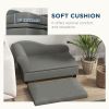 Tufted Storage Sofa Bed in Gray