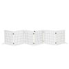 6-Panel Folding Wooden Pet Gate in White