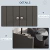Elevated Dog Bowl Stand with Storage Cabinet, Gray