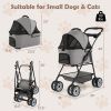 3-in-1 Pet Stroller with Removable Carrier