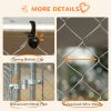 Spacious Square Outdoor Dog Kennel with Roof