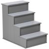 Cushioned Pet Stairs for Couch & Bed, Grey