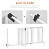 Freestanding Pet Gate Adjustable Wooden Dog Barrier 3 Panel