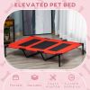 Elevated Cooling Dog Bed in Red