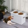 Raised Dining Station with Storage for Big Pups
