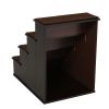 Cushioned Pet Stairs for Small Dogs, Brown