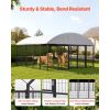 Outdoor Dog Kennel, 9.8 x 9.8 x 5.4 ft Large Dog Kennel with