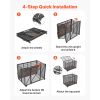 Heavy-Duty Steel Dog Crate with Double Doors & Wheels