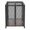 Heavy-Duty Steel Dog Crate with Double Doors & Wheels