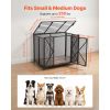 Heavy-Duty Steel Dog Crate with Double Doors & Wheels