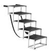 5-Step Folding Dog Car Stairs, Non-Slip Aluminum