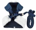 Denim Pom-Pom Bowtie Harness & Leash Set