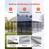 Outdoor Dog Kennel, 9.8 x 9.8 x 5.4 ft Large Dog Kennel with