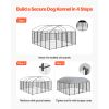 Outdoor Dog Kennel, 9.8 x 9.8 x 5.4 ft Large Dog Kennel with