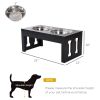 Bone-Shaped Elevated Feeding Station - Black