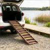 Foldable 10-Step Dog Car Stairs, Brown