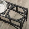 Elevated Double Stainless Steel Feeding Station