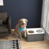 Gray Raised Feeder with Storage Drawer
