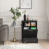 Pull-Out Feeding Station Cabinet with Storage Hooks