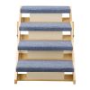 4-Step Foldable Wood Pet Stairs with Non-Slip Treads