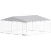 Outdoor Dog Kennel with Waterproof Roof