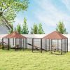 Large Outdoor Dog Kennel with Two Private Rooms