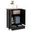 Raised Bowl Feeding Station with Storage Cabinet