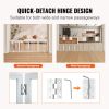 Foldable Freestanding Dog Gate, White