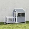 Wooden Dog House with Porch & Observation Windows