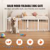 Foldable Freestanding Dog Gate, White
