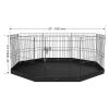 Foldable 8-Panel Dog Playpen with Washable Bottom Pad