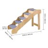 5-Step Wood Pet Stairs for Beds & Sofas