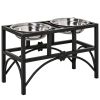 Elevated Double Stainless Steel Feeding Station