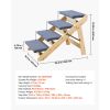 4-Step Foldable Wood Pet Stairs with Non-Slip Treads