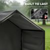 Outdoor Dog Shade Shelter with Canopy, Black
