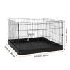 Foldable Metal Dog Playpen with Oxford Floor Pad