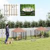 Large Outdoor Dog Kennel with Two Private Rooms